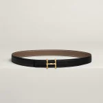 H Torsade belt buckle & Reversible leather strap 24 mm